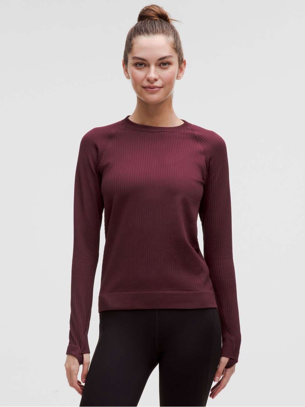 Lululemon Rest Less Pullover Rib Garnet size